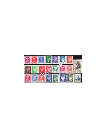 timbres de France n° 505 à 525 - Effigies du Maréchal Pétain