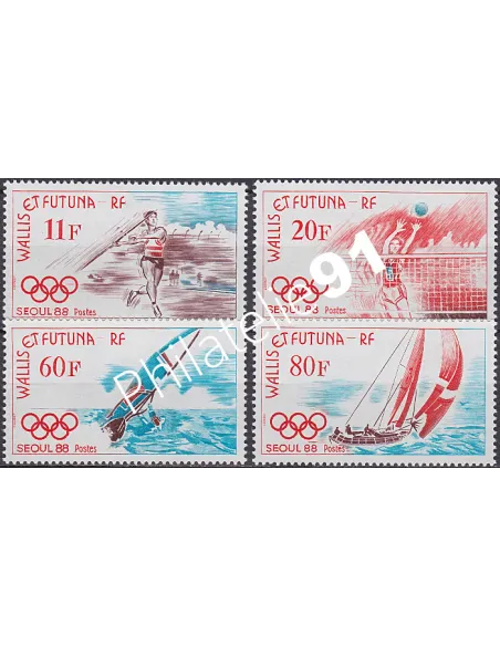 WALLIS ET FUTUNA,n° 378 à 381, collection timbres Dom-Tom