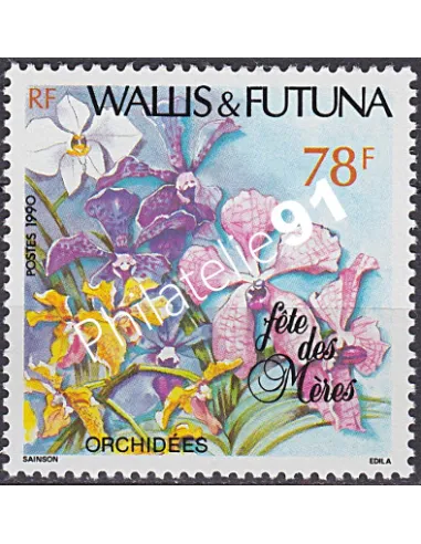 Timbre de WALLIS ET FUTUNA n° 397, orchidées, Timbres des Dom Tom