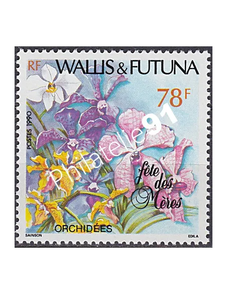 Timbre de WALLIS ET FUTUNA n° 397, orchidées, Timbres des Dom Tom