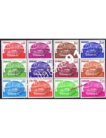 Timbres préoblitérés de MONACO n° 54 à 65 - Centre de congrès