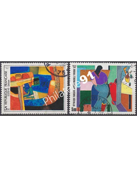 Timbre n° 2413 à 2414  oblitéré - collection timbres France