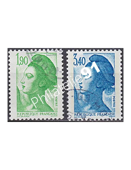 Timbre n° 2424 à 2425  oblitéré - collection timbres France