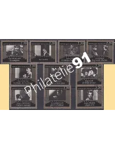 Timbre n° 2433 à 2442  oblitéré - collection timbres France