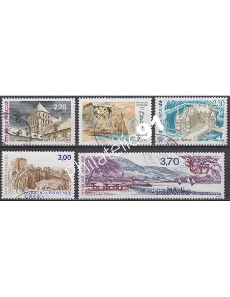 Timbre n° 2462 à 2466  oblitéré - collection timbres France