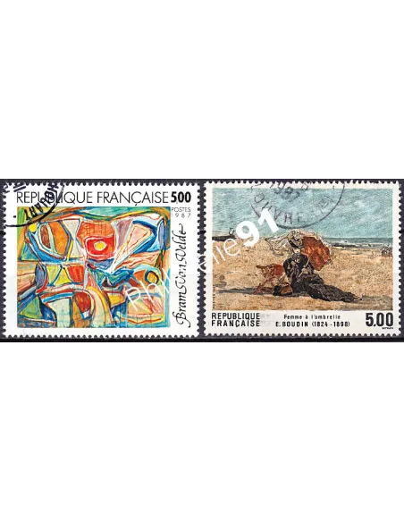 Timbre n° 2473 à 2474  oblitéré - collection timbres France