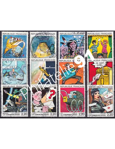 Timbre n° 2503 à 2514  oblitéré - collection timbres France