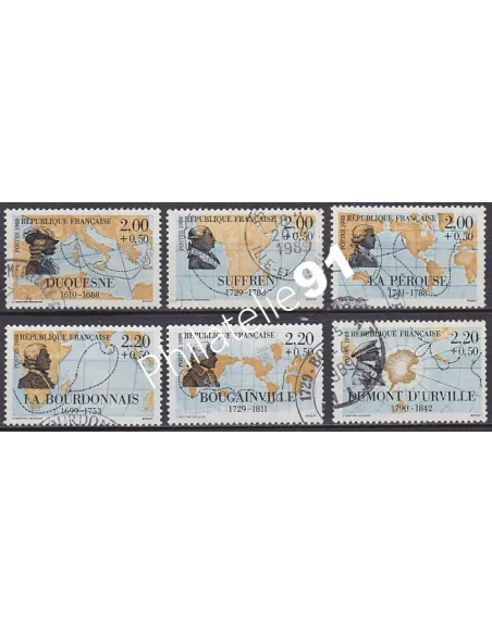 Timbre n° 2517 à 2522  oblitéré - collection timbres France