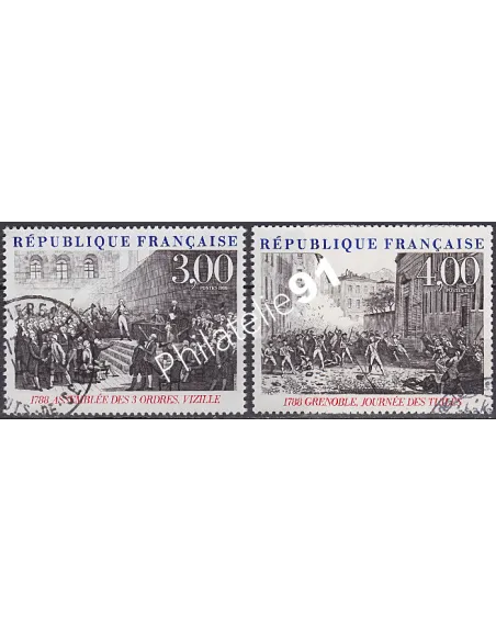 Timbre n° 2537 à 2538  oblitéré - collection timbres France