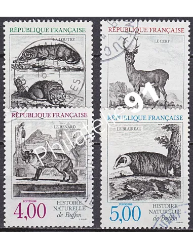 Timbre n° 2539 à 2542  oblitéré - collection timbres France