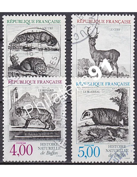 Timbre n° 2539 à 2542  oblitéré - collection timbres France