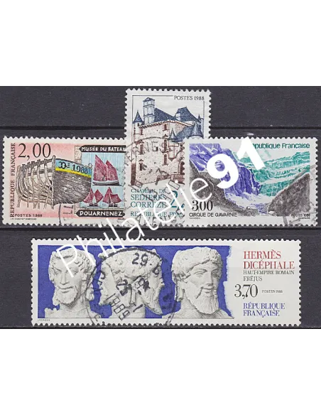 Timbre n° 2545 à 2548  oblitéré - collection timbres France