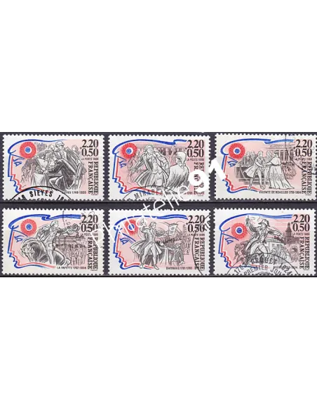 Timbre n° 2564 à 2569  oblitéré - collection timbres France