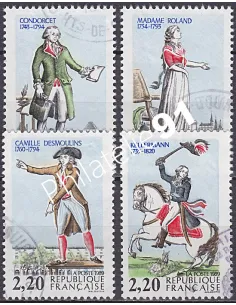Timbre n° 2592 à 2595  oblitéré - collection timbres France