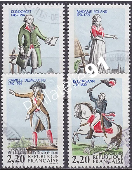 Timbre n° 2592 à 2595  oblitéré - collection timbres France