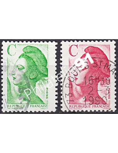 Timbre n° 2615 à 2616  oblitéré - collection timbres France