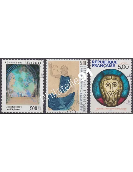 Timbre n° 2535 à 2537  oblitéré - collection timbres France
