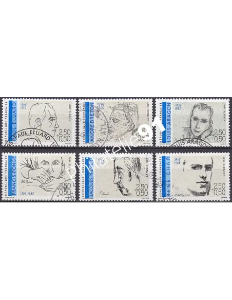 Timbre n° 2681 à 2686  oblitéré - collection timbres France