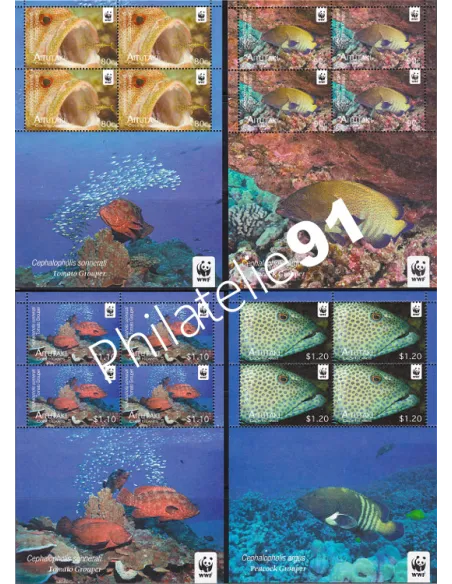 Aitutaki,Feuilles n° 599 à 602,Collection timbres thématiques