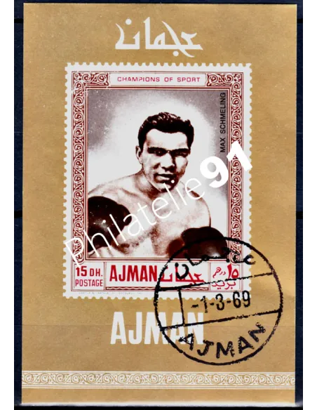 AJMAN - BF 384 - NON DENTELE - BOXE