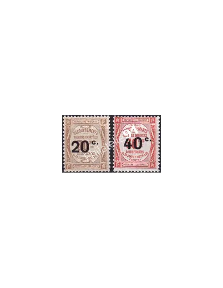 Timbre-taxe n°   49 à 50 ** - Timbres de recouvrements surchargés (250423-22)