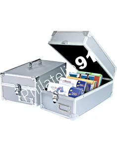 SAFE, Malette Alu Cartes et Euros , Matériel rangement carte postale