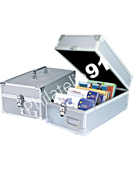SAFE, Malette Alu Cartes et Euros , Matériel rangement carte postale