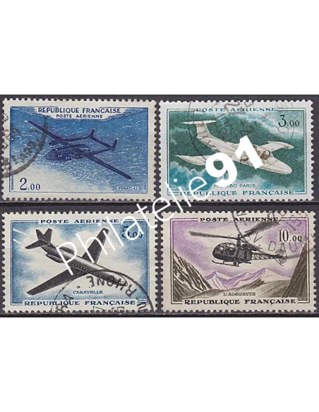 Timbre Poste Aérienne n° 38 à 41 - Collection Timbres France