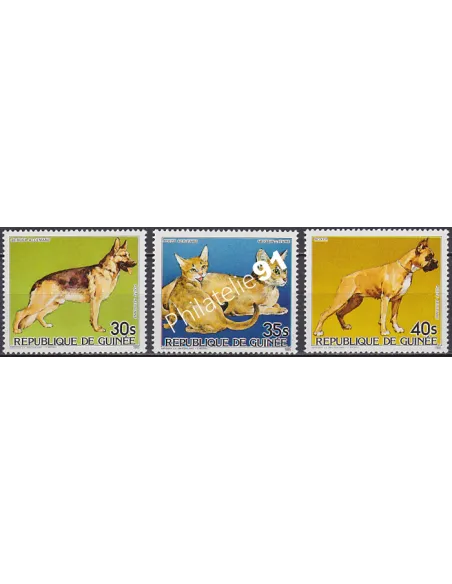 Guinée,PA n°185 à 187,Poste Aérienne,Timbres à theme