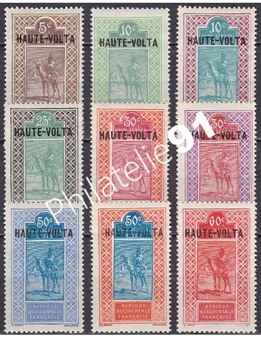 Timbres de Haute-Volta n° 24 à 32, collection timbres Colonies