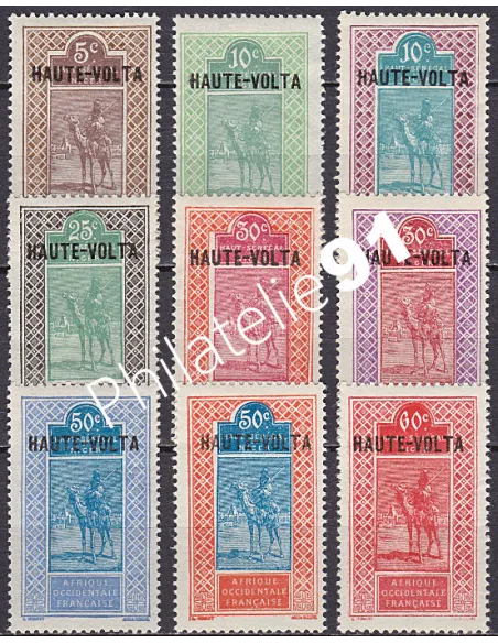 Timbres de Haute-Volta n° 24 à 32, collection timbres Colonies