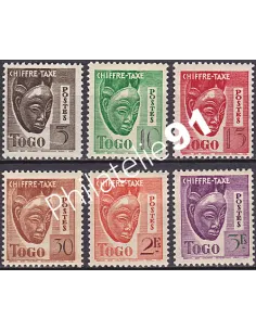 TOGO, Timbres-Taxe n° 32 à 37, Collection timbres Colonies