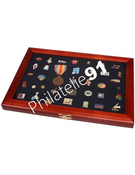 SAFE - vitrine en bois pour pin's - réf. 5866 - IDEE CADEAU
