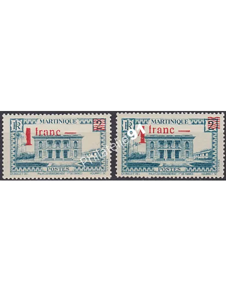 Martinique, Variété sur timbre n° 220, Collection timbres Colonies