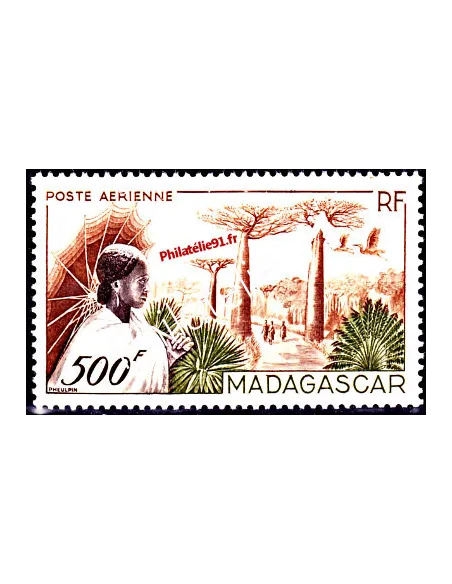 Timbre de Madagascar PA n° 73, Femme Merina, timbres colonies