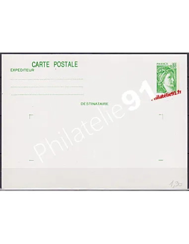 Entier Postal neuf ** - 1970-CP1.Type Sabine.1 Phosphore à droite.