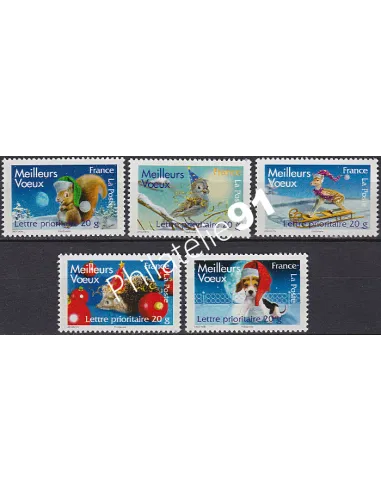 Timbres n° 4120a à 4124a, Meilleurs Voeux, collection timbres France