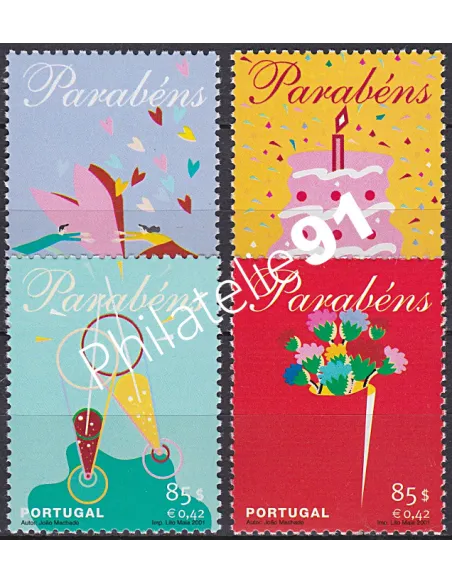 Portugal, n° 2492 à 2495, collection timbres Europe