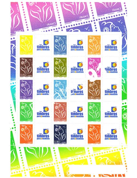 Feuille n° 3925A personnalisée,Marianne de Lamouche, timbres de France