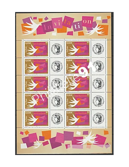 Feuille perso Cérès n° 3479A, Invitation, collection timbres France