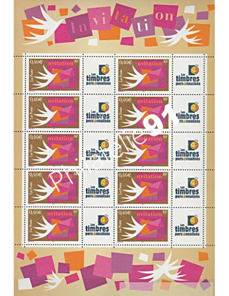 Feuille du timbres n° 3479A - personalisé - Collection timbres France