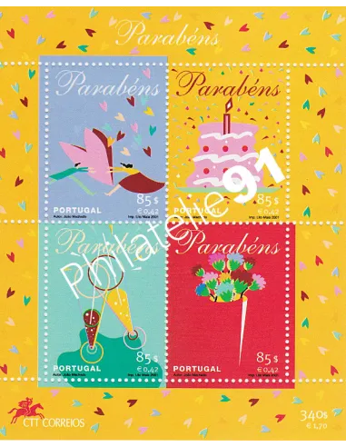 Portugal, Bloc n° 175, collection timbres Europe