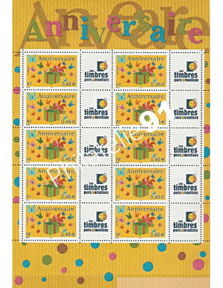 Feuille du timbres n° 3480A - personalisé - Collection timbres France