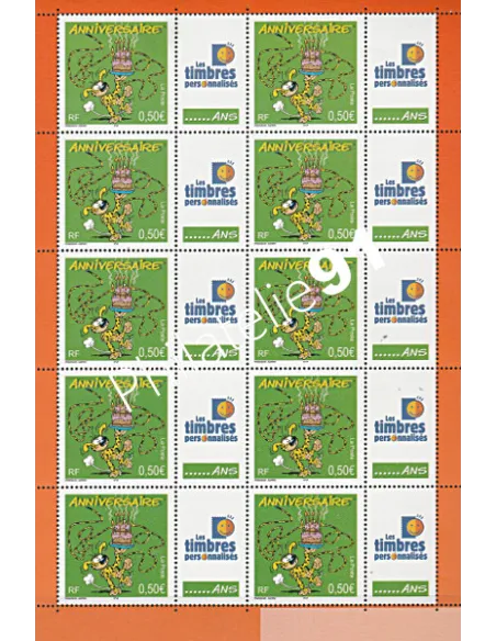 Feuille du timbres n° 3569A - personnalisé - Collection timbres France