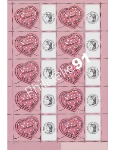 Feuille personnalisée Cérès n°3747A, Cacharel, timbres France