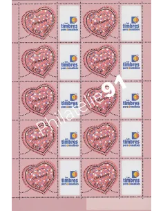 Feuille personnalisée Perso n°3747A, Cacharel, timbres France