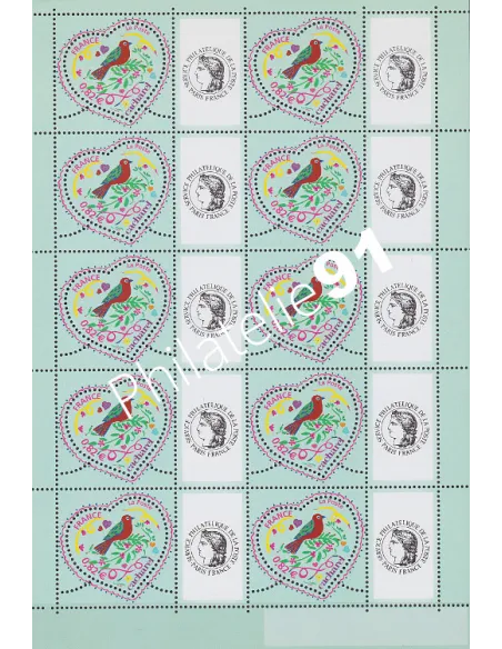 Feuille personnalisée Cérès n°3748A, Cacharel, timbres France