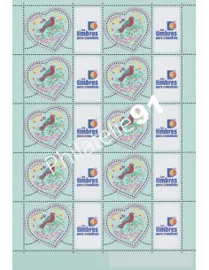 Feuille personnalisée Perso n°3748A, Cacharel, timbres France