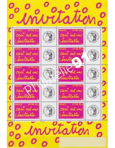 Feuille personnalisée Cérès n°3760A, Invitation, timbres France