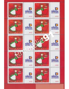 Feuille personnalisée n° 3778A, Bécassine, anniversaire, collection timbres de France